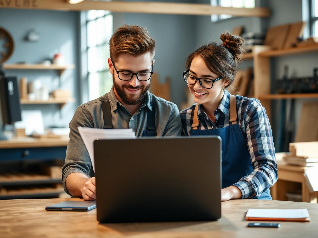 Une experte-comptable FDZ en rendez-vous avec un client artisan